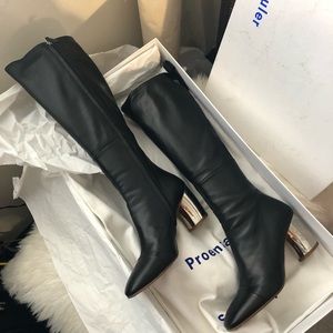 Proenza Schouler Curve Heel Leather Boots